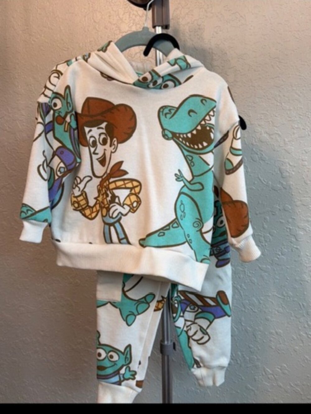 Disney Pixar Toy Story Hoodie Shirt and Jogger Pants Set Pair Size 2T Matching